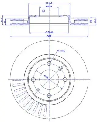Bremsscheibe Vorderachse CAR 142.476 Bild Bremsscheibe Vorderachse CAR 142.476