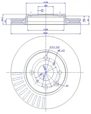 Bremsscheibe Vorderachse CAR 142.1123 Bild Bremsscheibe Vorderachse CAR 142.1123