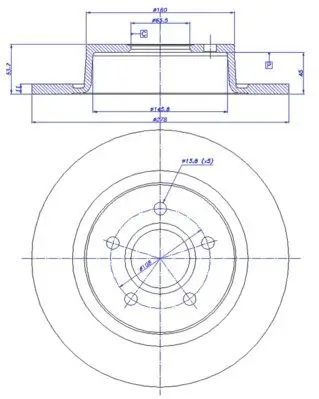 Bremsscheibe Hinterachse CAR 142.226 Bild Bremsscheibe Hinterachse CAR 142.226