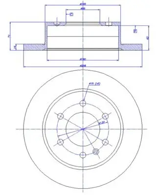 Bremsscheibe Hinterachse CAR 142.1334 Bild Bremsscheibe Hinterachse CAR 142.1334