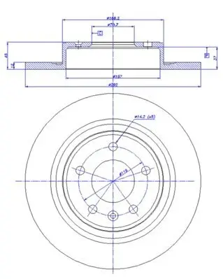 Bremsscheibe Hinterachse CAR 142.1556 Bild Bremsscheibe Hinterachse CAR 142.1556