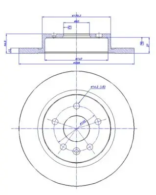 Bremsscheibe Hinterachse CAR 142.1557 Bild Bremsscheibe Hinterachse CAR 142.1557