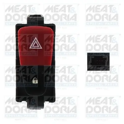 Warnblinkschalter 12 V MEAT & DORIA 23686 Bild Warnblinkschalter 12 V MEAT & DORIA 23686