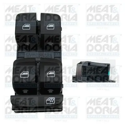 Schalter, Fensterheber vorne links MEAT & DORIA 26144