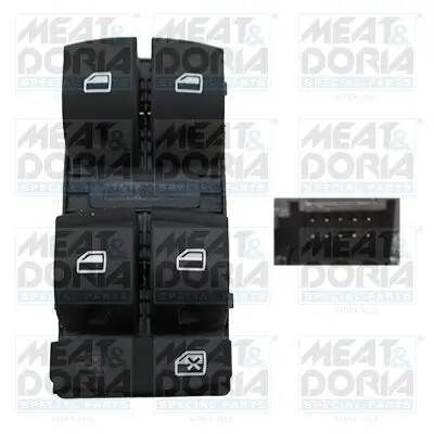 Schalter, Fensterheber vorne links MEAT & DORIA 26149