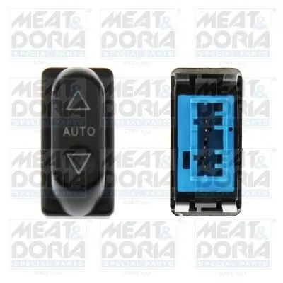 Schalter, Fensterheber 12 V vorne links MEAT & DORIA 26514