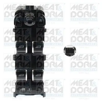 Schalter, Fensterheber 12 V vorne links MEAT & DORIA 26660