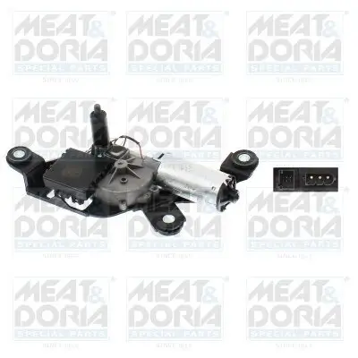 Wischermotor 12 V hinten MEAT & DORIA 27498