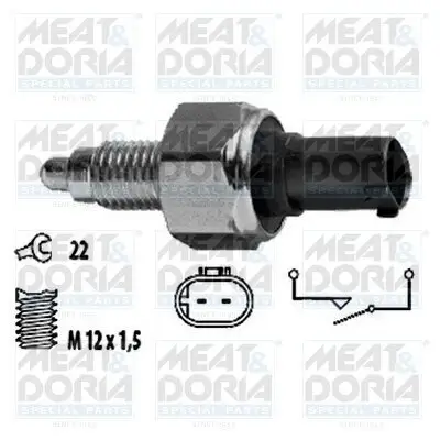 Schalter, Rückfahrleuchte MEAT & DORIA 36051