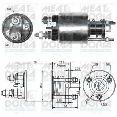 Magnetschalter, Starter MEAT & DORIA 46047