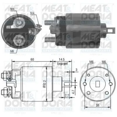 Magnetschalter, Starter MEAT & DORIA 46056