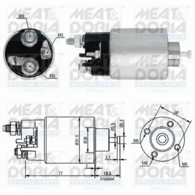 Magnetschalter, Starter MEAT & DORIA 46058