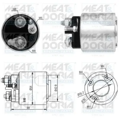 Magnetschalter, Starter MEAT & DORIA 46062