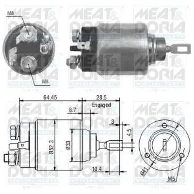 Magnetschalter, Starter MEAT & DORIA 46071