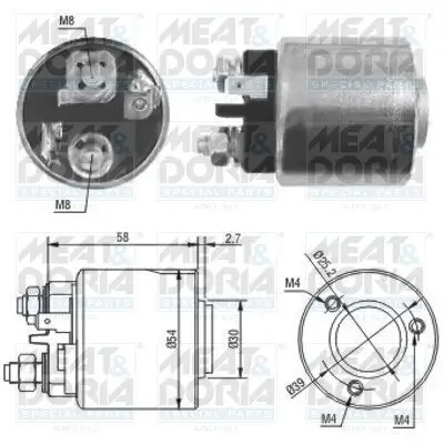 Magnetschalter, Starter MEAT & DORIA 46083