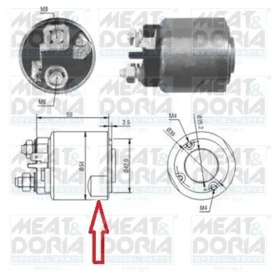 Magnetschalter, Starter MEAT & DORIA 46085