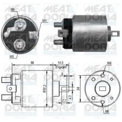 Magnetschalter, Starter MEAT & DORIA 46092