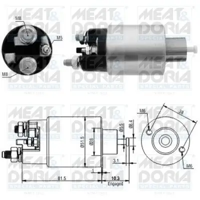 Magnetschalter, Starter MEAT & DORIA 46100