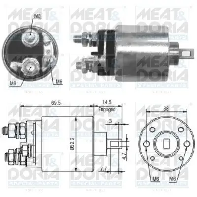 Magnetschalter, Starter MEAT & DORIA 46122