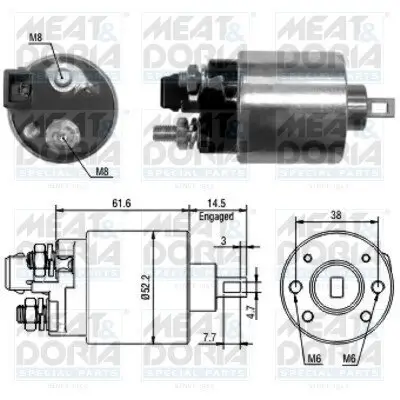 Magnetschalter, Starter MEAT & DORIA 46123 Bild Magnetschalter, Starter MEAT & DORIA 46123