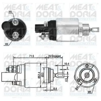 Magnetschalter, Starter MEAT & DORIA 46132