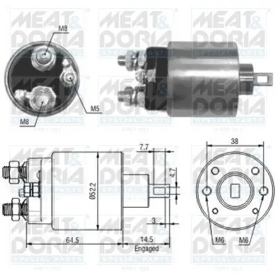 Magnetschalter, Starter MEAT & DORIA 46166 Bild Magnetschalter, Starter MEAT & DORIA 46166