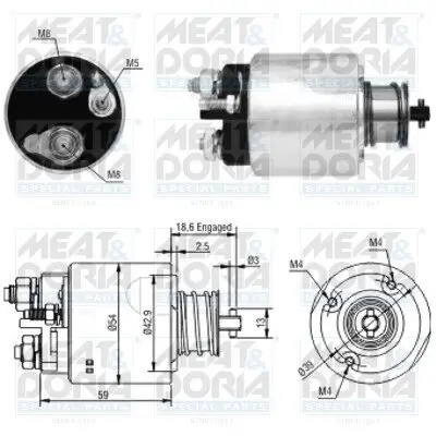 Magnetschalter, Starter MEAT & DORIA 46176