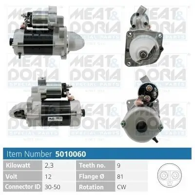 Starter 12 V 2,3 kW MEAT & DORIA 5010060