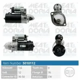 Starter 12 V 1,6 kW MEAT & DORIA 5010112