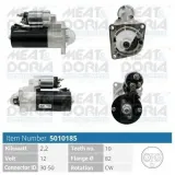 Starter 12 V 2,2 kW MEAT & DORIA 5010185