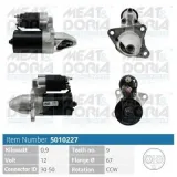 Starter 12 V 0,9 kW MEAT & DORIA 5010227