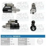 Starter 12 V 1,4 kW MEAT & DORIA 5010515