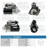 Starter 12 V 1,2 kW MEAT & DORIA 5010974