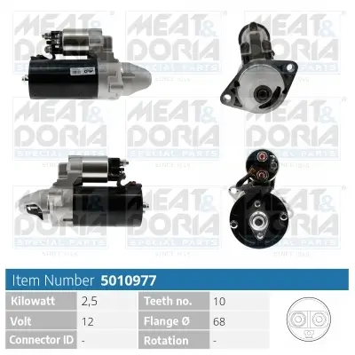 Starter 12 V 2,5 kW MEAT & DORIA 5010977