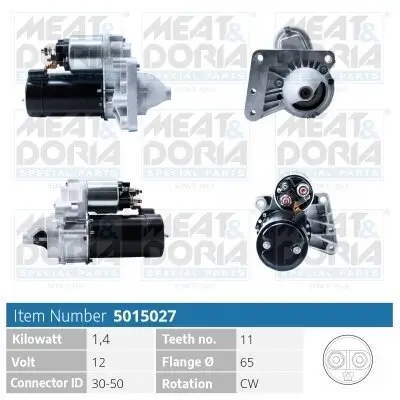 Starter 12 V 1,4 kW MEAT & DORIA 5015027