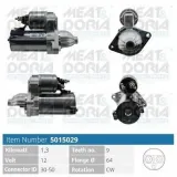 Starter 12 V 1,3 kW MEAT & DORIA 5015029