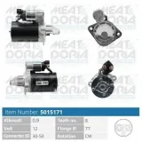 Starter 12 V 0,9 kW MEAT & DORIA 5015171