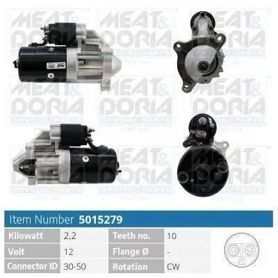 Starter 12 V 2,2 kW MEAT & DORIA 5015279