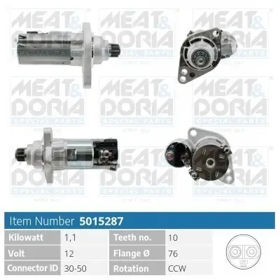 Starter 12 V 1,1 kW MEAT & DORIA 5015287