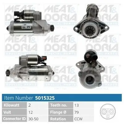 Starter 12 V 2 kW MEAT & DORIA 5015325