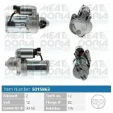 Starter 12 V 2 kW MEAT & DORIA 5015863