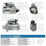Starter 12 V 1 kW MEAT & DORIA 5020282