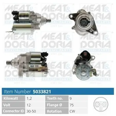 Starter 12 V 1,2 kW MEAT & DORIA 5033821