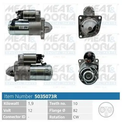 Starter 12 V 1,9 kW MEAT & DORIA 5035073