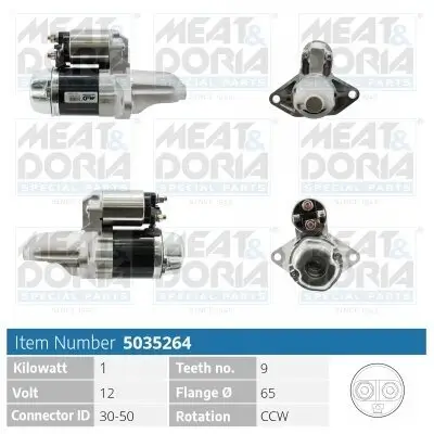 Starter 12 V 1 kW MEAT & DORIA 5035264