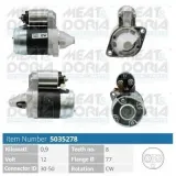 Starter 12 V 0,9 kW MEAT & DORIA 5035278