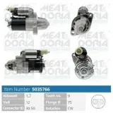 Starter 12 V 1,7 kW MEAT & DORIA 5035766