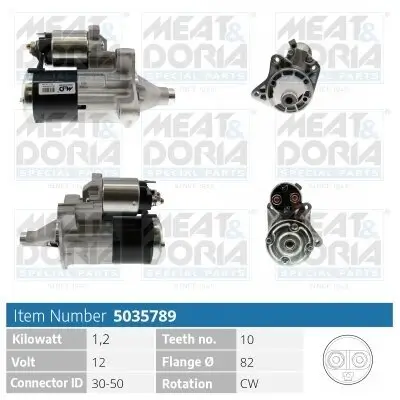 Starter 12 V 1,2 kW MEAT & DORIA 5035789 Bild Starter 12 V 1,2 kW MEAT & DORIA 5035789