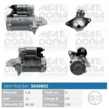 Starter 12 V 1,4 kW MEAT & DORIA 5040892