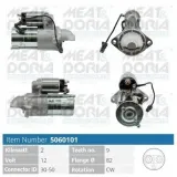 Starter 12 V 2 kW MEAT & DORIA 5060101